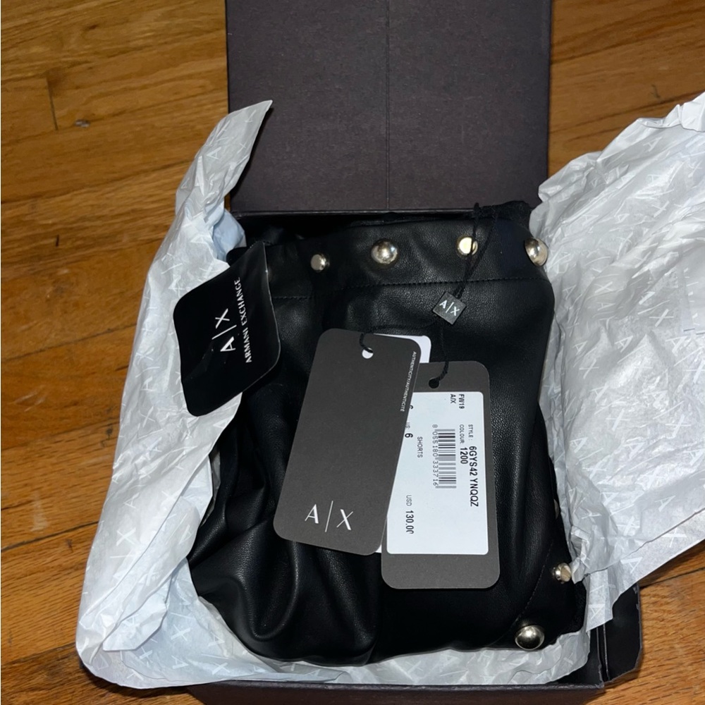 NIB A|X studded pleather mini skort